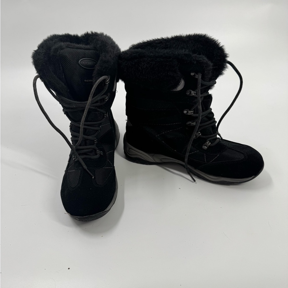 Khombu Black Snow Boots Size 10